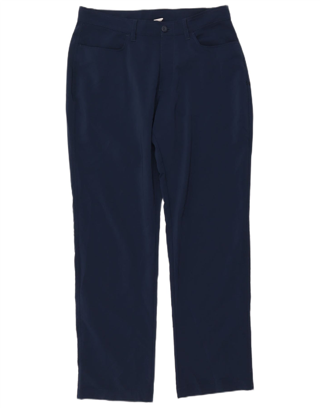 UNDER ARMOUR Mens Straight Casual Trousers W34 L32 Navy Blue Polyester
