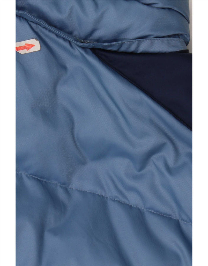 Adidas Mens Padded Jacket UK 40 Large Blue Colourblock Nylon