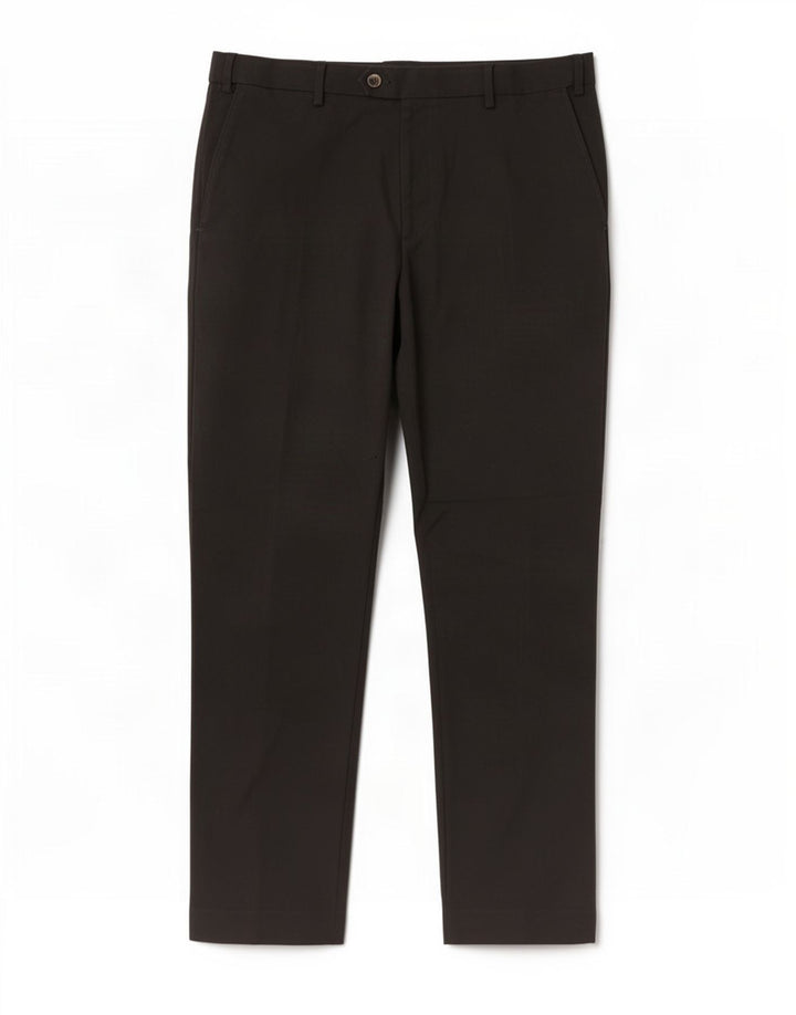 Marks & Spencer Mens Straight Regular Suit Trousers W36 L31 Black Polyester