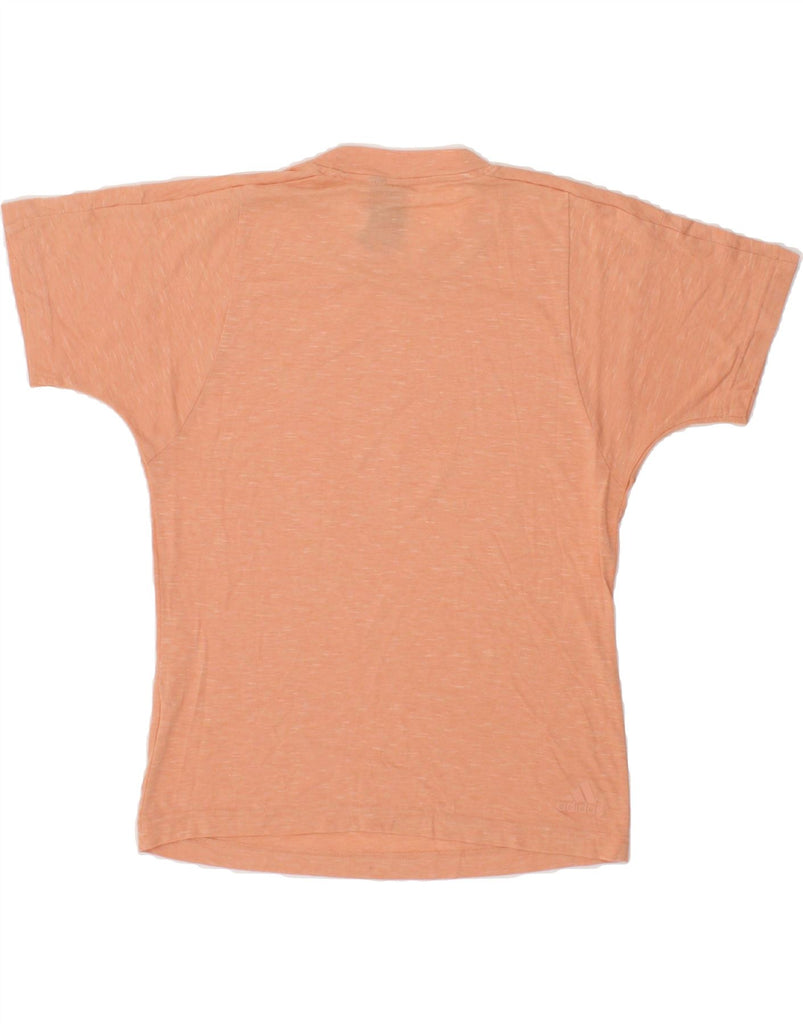 ADIDAS Womens Graphic T-Shirt Top UK 8/10 Small Pink Flecked Vintage Adidas and Second-Hand Adidas from Messina Hembry 