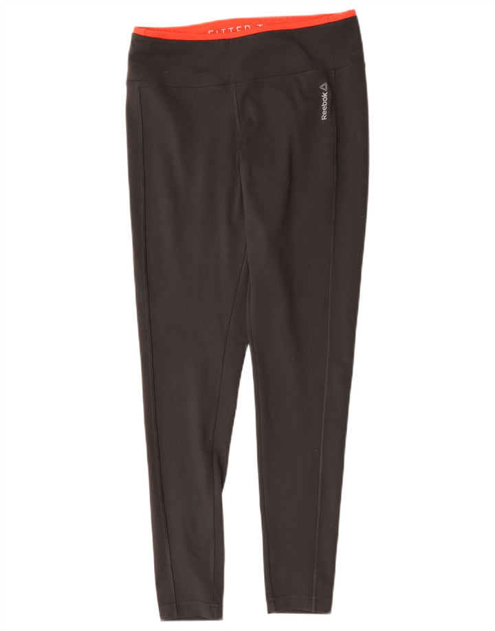Reebok Womens Leggings UK 12/14 Medium  Grey Polyester