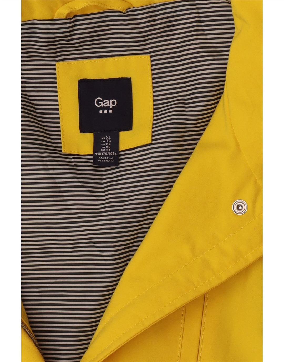 Gap Womens Hooded Utility Jacket UK 18 XL Yellow