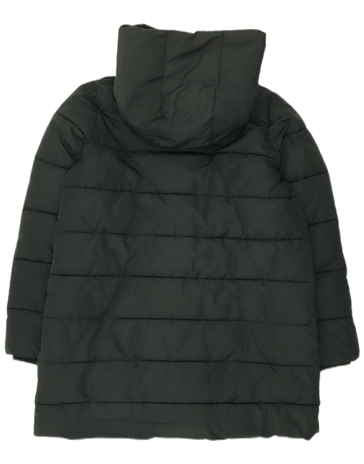 Hobbs Womens Hooded Padded Coat UK 14 Large  Green Polyester