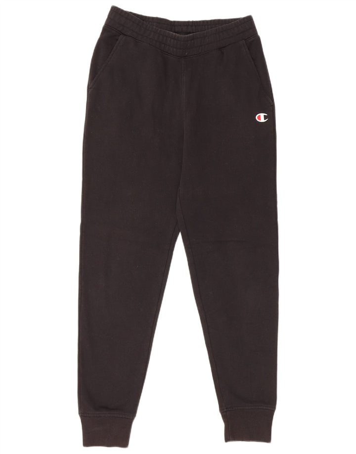 Champion Mens Tracksuit Trousers Joggers Small Black Cotton