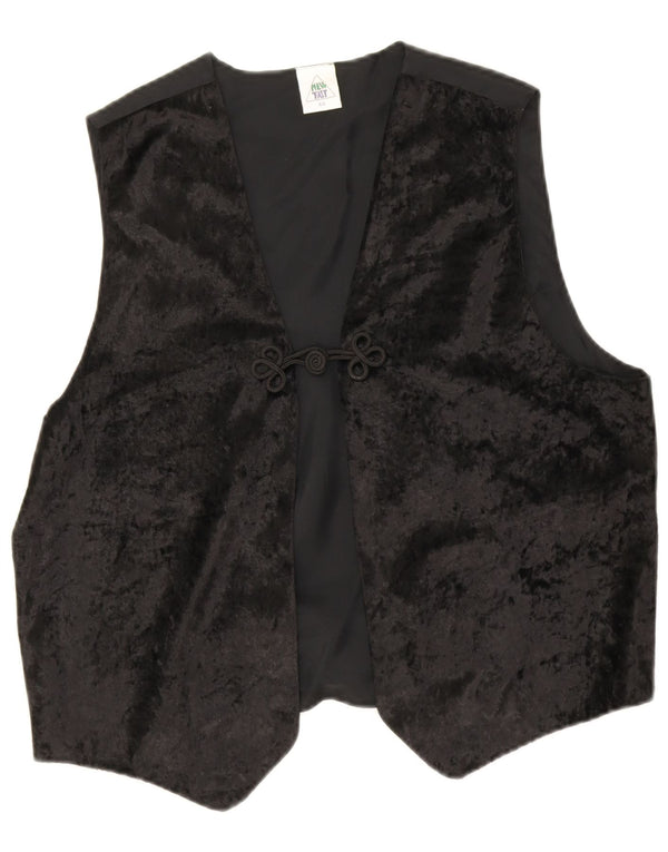 New Fast Womens Waistcoat EU 44 XL Black Polyester