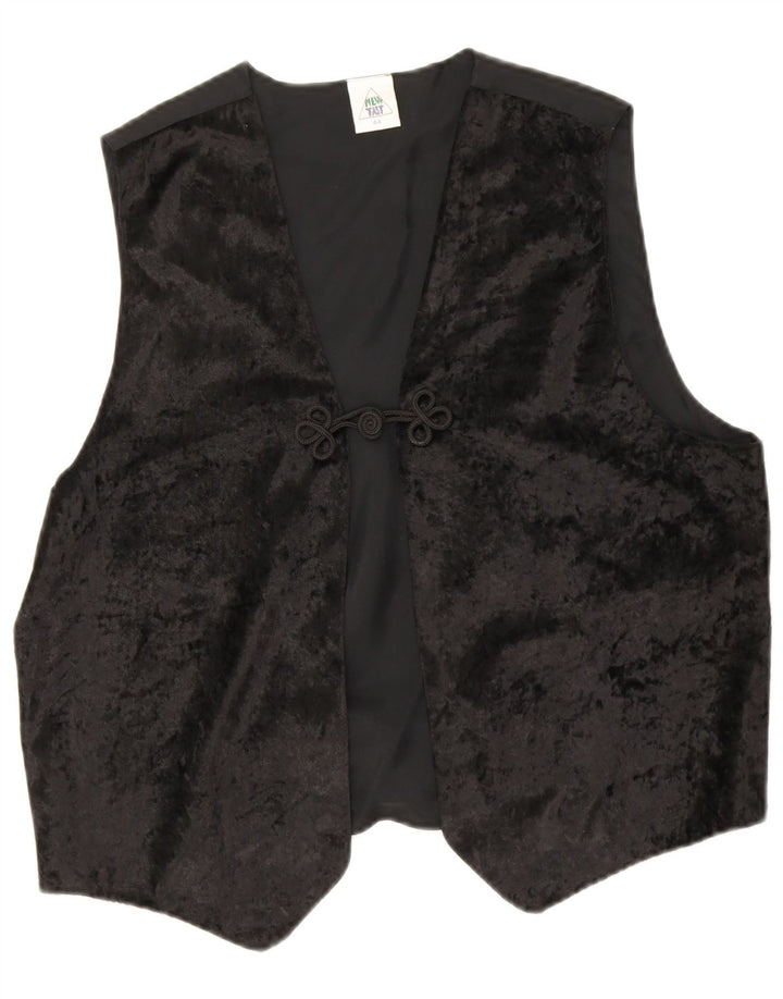 New Fast Womens Waistcoat EU 44 XL Black Polyester