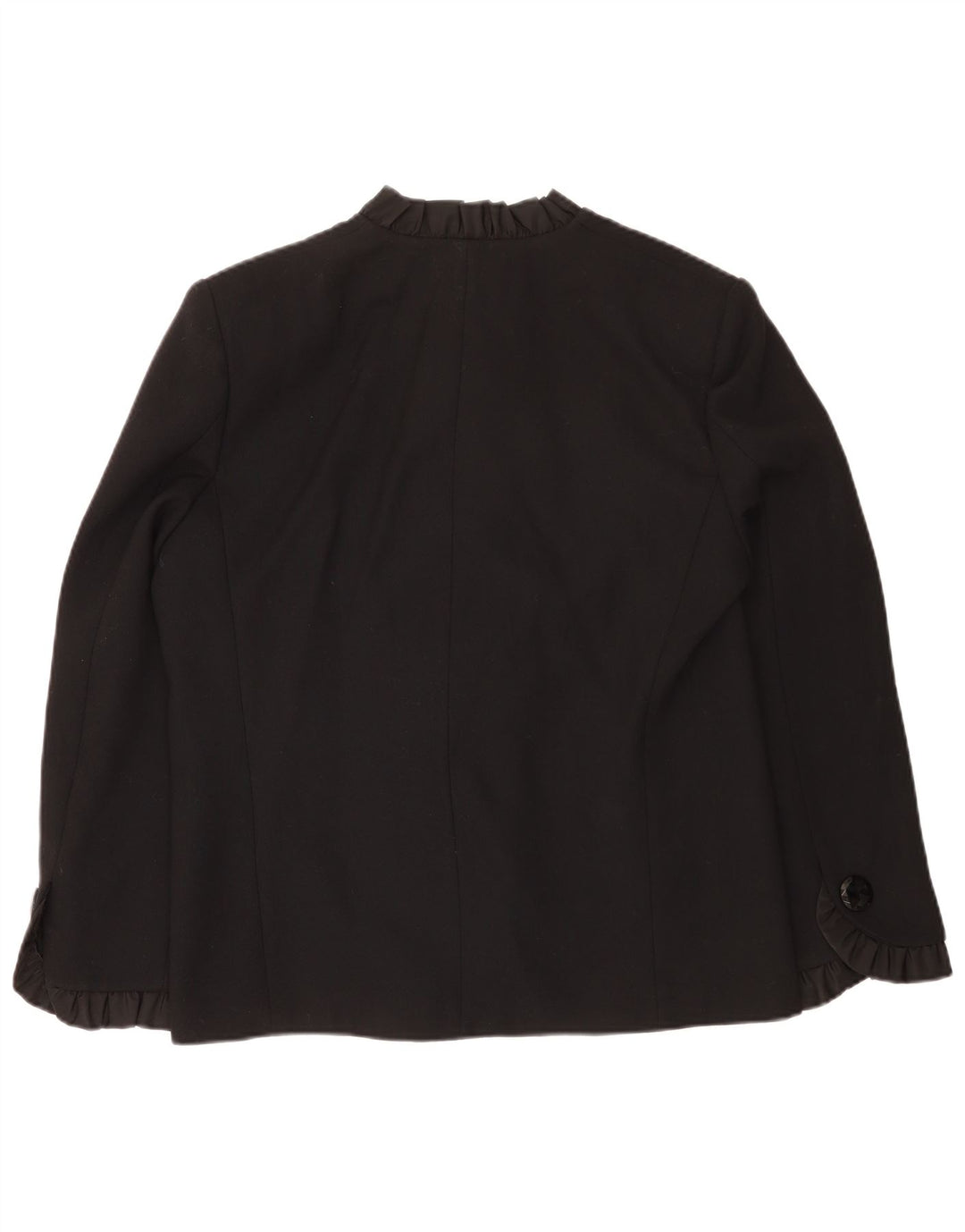 Pierre Cardin Womens 3 Button Blazer Jacket IT 51 XL Black Virgin Wool