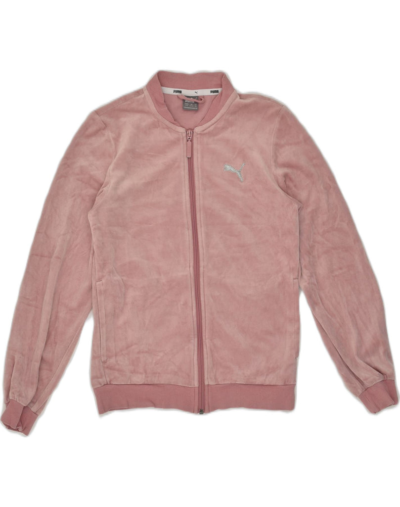 PUMA Girls Tracksuit Top Jacket 13-14 Years Pink Cotton | Vintage Puma | Thrift | Second-Hand Puma | Used Clothing | Messina Hembry 