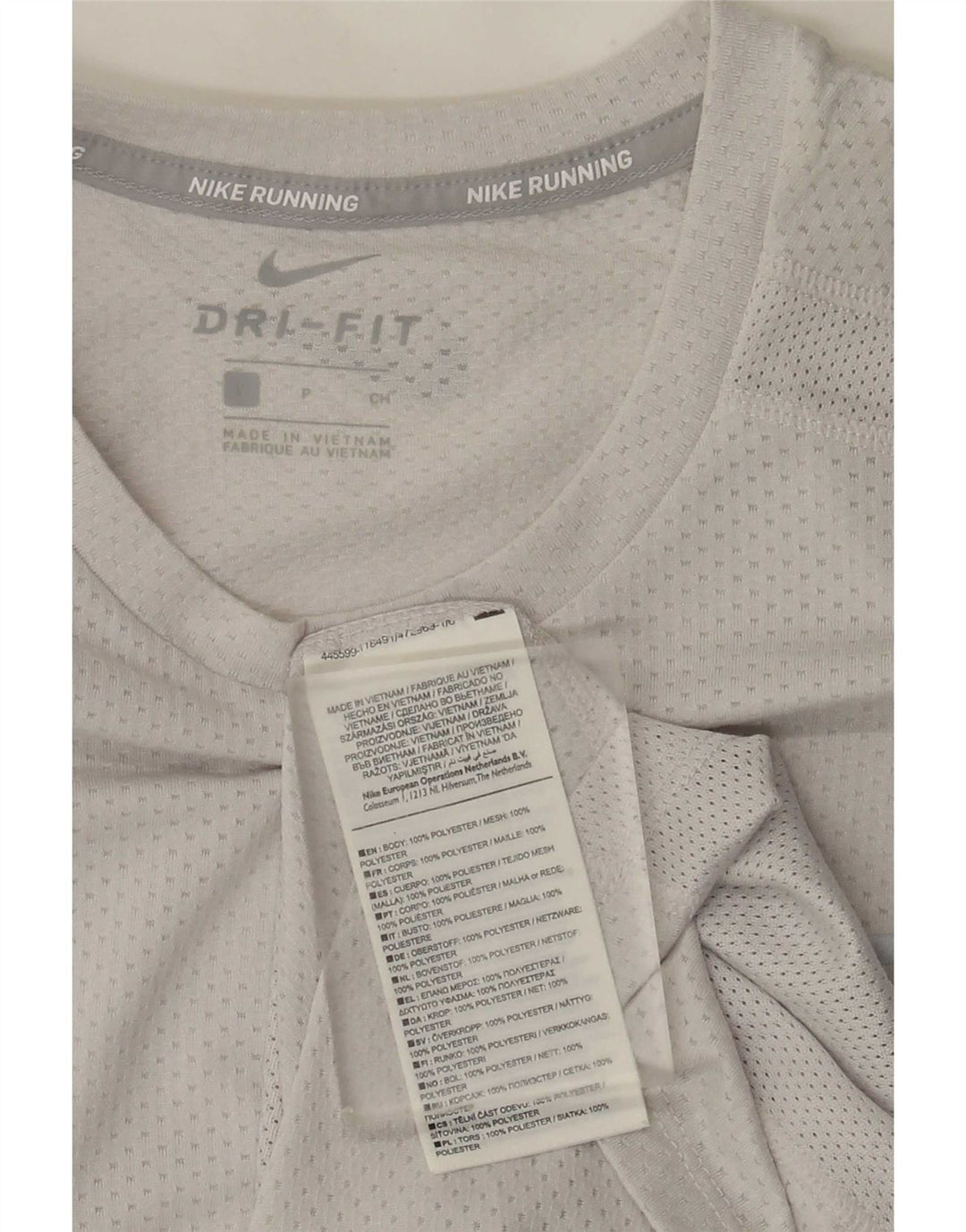 Nike Mens Dri Fit T-Shirt Top Small Grey Polyester