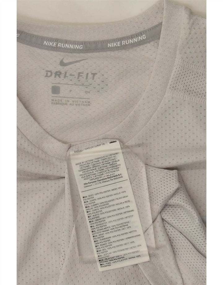Nike Mens Dri Fit T-Shirt Top Small Grey Polyester