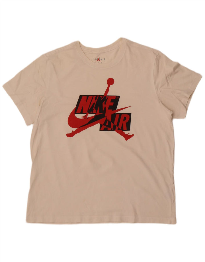 Jordan Mens Graphic T-Shirt Top XL White Cotton