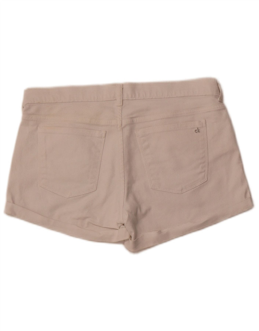 CALVIN KLEIN Womens Denim Shorts US 8 Medium W32 White Cotton
