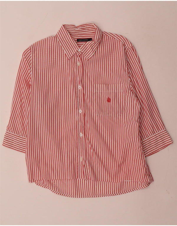 Marina Yachting Womens Shirt UK 14 Large Red Striped