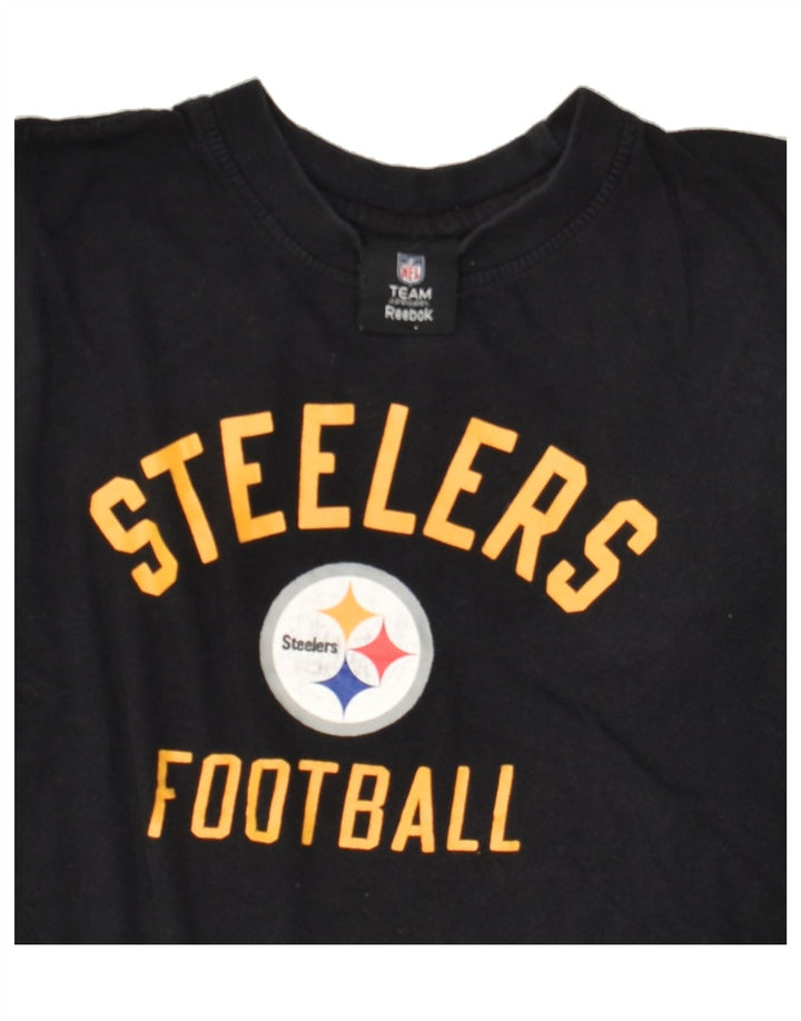 NFL Boys Graphic T-Shirt Top 10-11 Years Medium  Black Cotton | Vintage NFL | Thrift | Second-Hand NFL | Used Clothing | Messina Hembry 