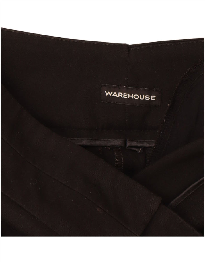 Warehouse Womens Casual Trousers UK 10 Small W28 L30  Black Polyester