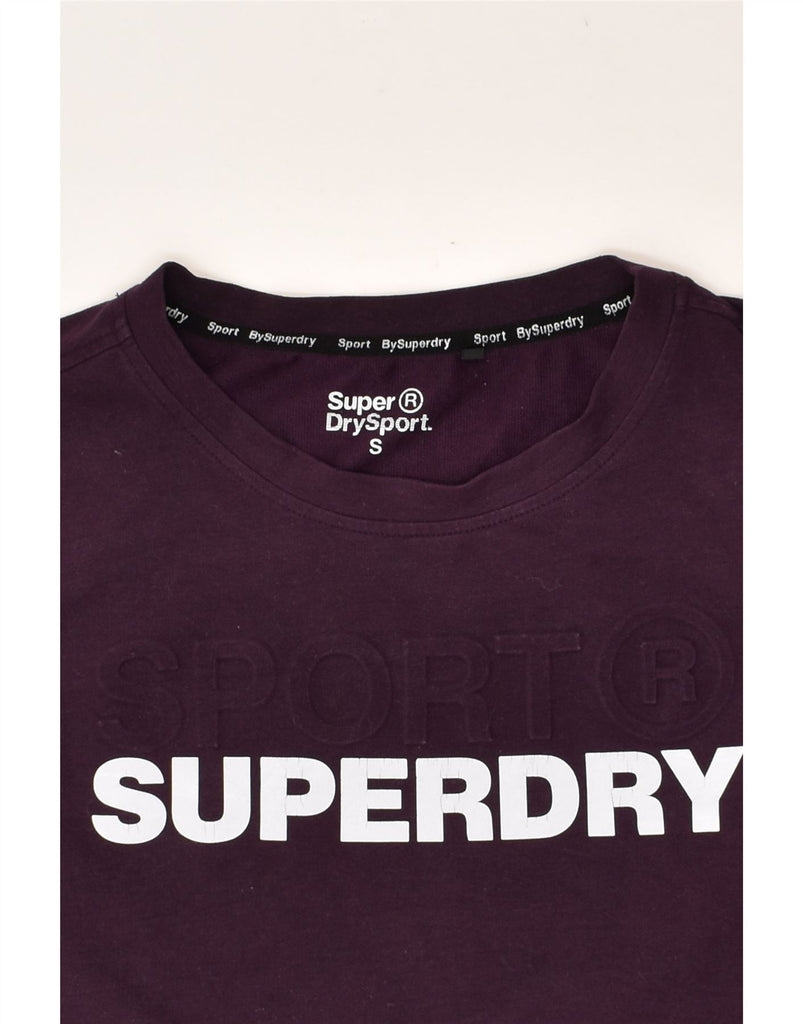 SUPERDRY Mens Graphic Sweatshirt Jumper Small Maroon Cotton | Vintage Superdry | Thrift | Second-Hand Superdry | Used Clothing | Messina Hembry 