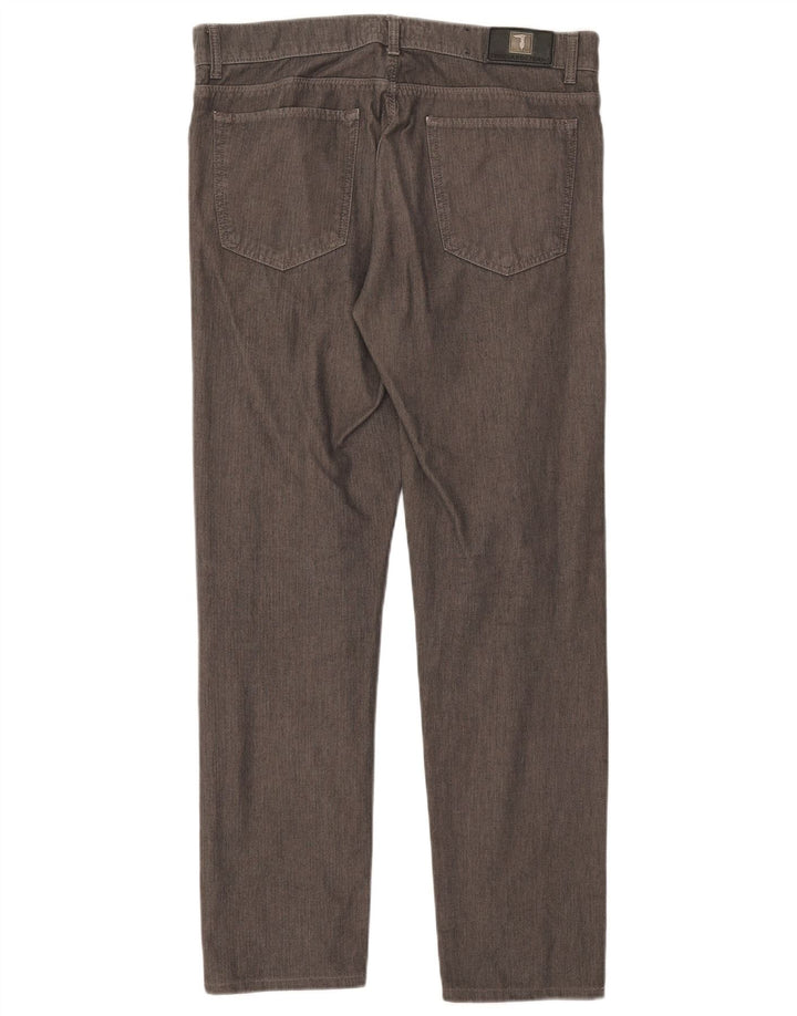 Trussardi Mens Straight Casual Trousers W33 L31 Grey
