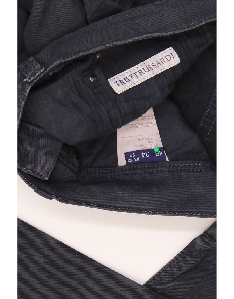 TRUSSARDI Mens Straight Jeans W32 L32  Navy Blue Cotton Vintage Trussardi and Second-Hand Trussardi from Messina Hembry 