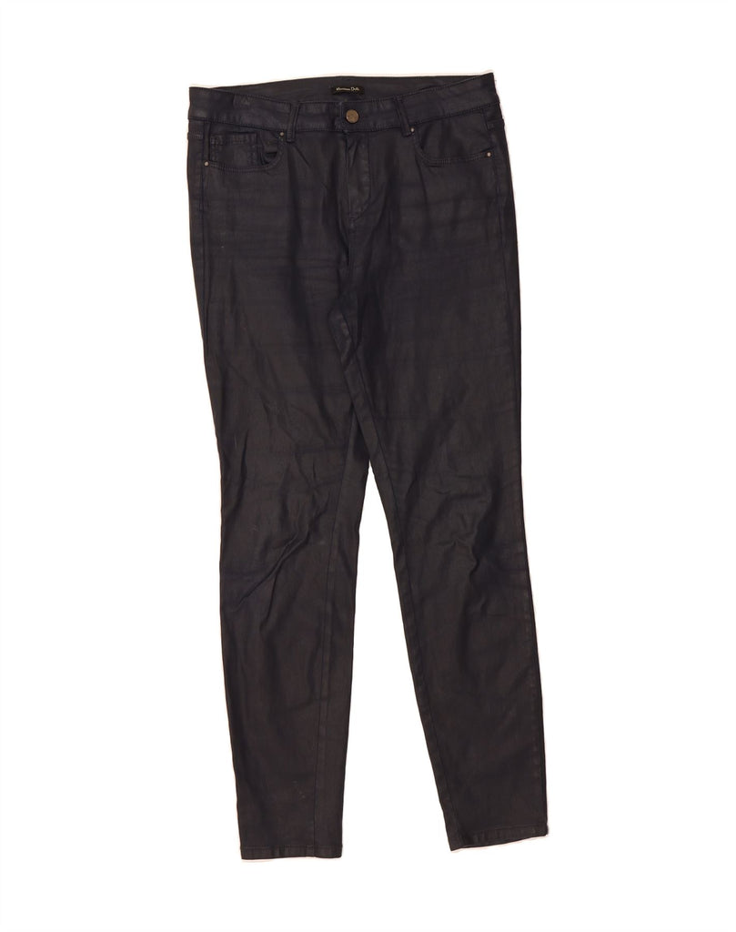MASSIMO DUTTI Womens Skinny Casual Trousers EU 42 Large W32 L28 Navy Blue Vintage Massimo Dutti and Second-Hand Massimo Dutti from Messina Hembry 