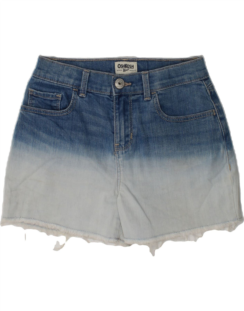 OSH KOSH Girls Denim Shorts 7-8 Years W22  Blue Colourblock Cotton | Vintage Osh Kosh | Thrift | Second-Hand Osh Kosh | Used Clothing | Messina Hembry 