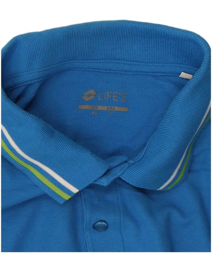 Lotto Mens Life's Polo Shirt Large Blue