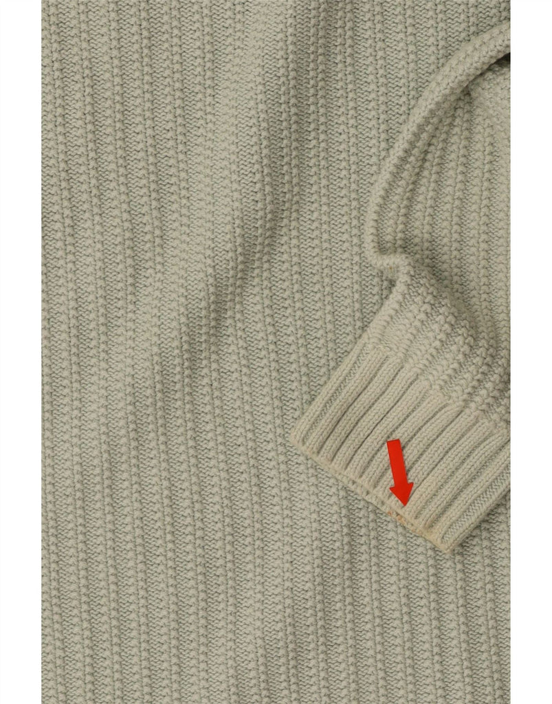 ZARA Mens Crew Neck Jumper Sweater Medium Green Cotton Vintage Zara and Second-Hand Zara from Messina Hembry 