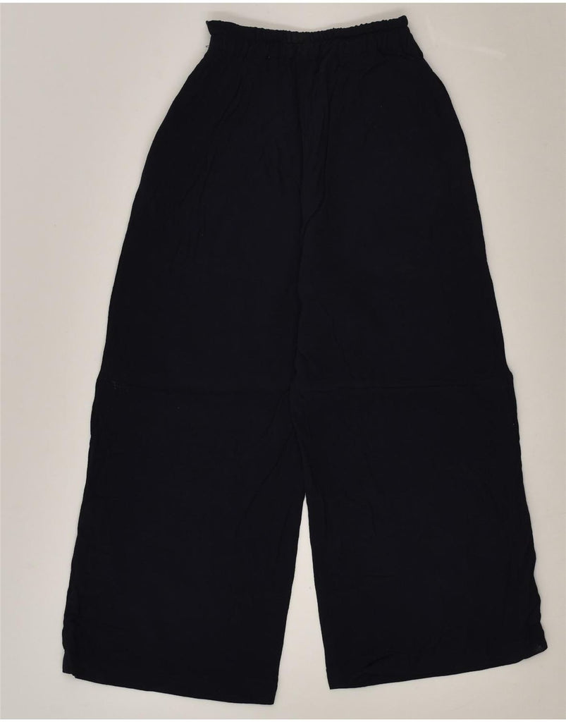 LIU JO Girls Flare Casual Trousers 9-10 Years W20 L19 Navy Blue Viscose | Vintage Liu Jo | Thrift | Second-Hand Liu Jo | Used Clothing | Messina Hembry 