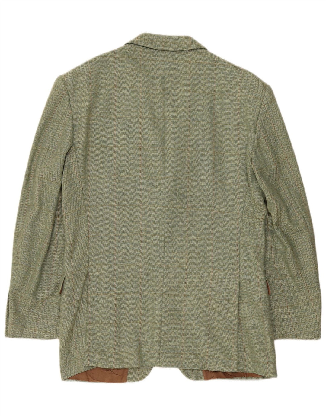 Brooksfield Mens 2 Button Blazer Jacket IT 48 Medium Green Check Wool