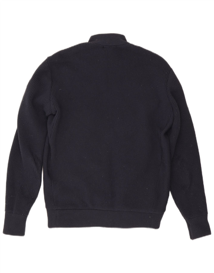 North Sails Mens Cardigan Sweater Large Navy Blue Polyester
