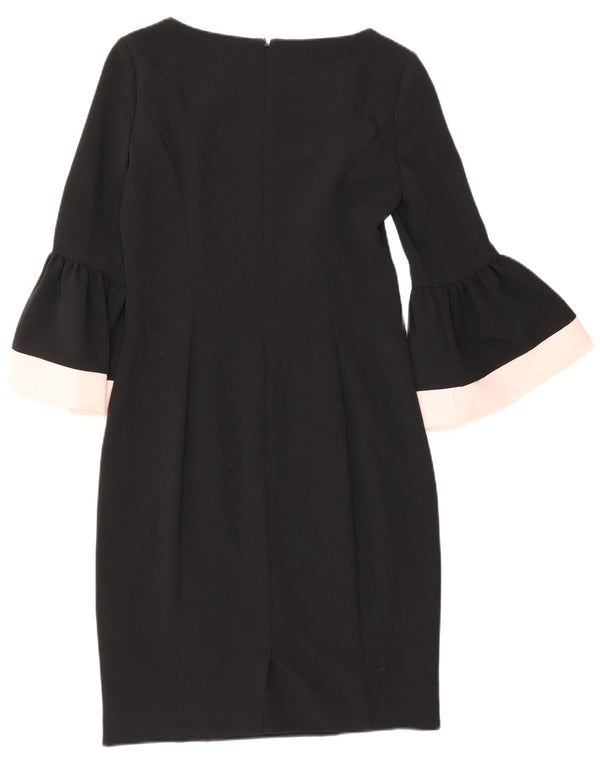 Ralph Lauren Womens 3/4 Sleeve Sheath Dress US 0 XS Black Colourblock