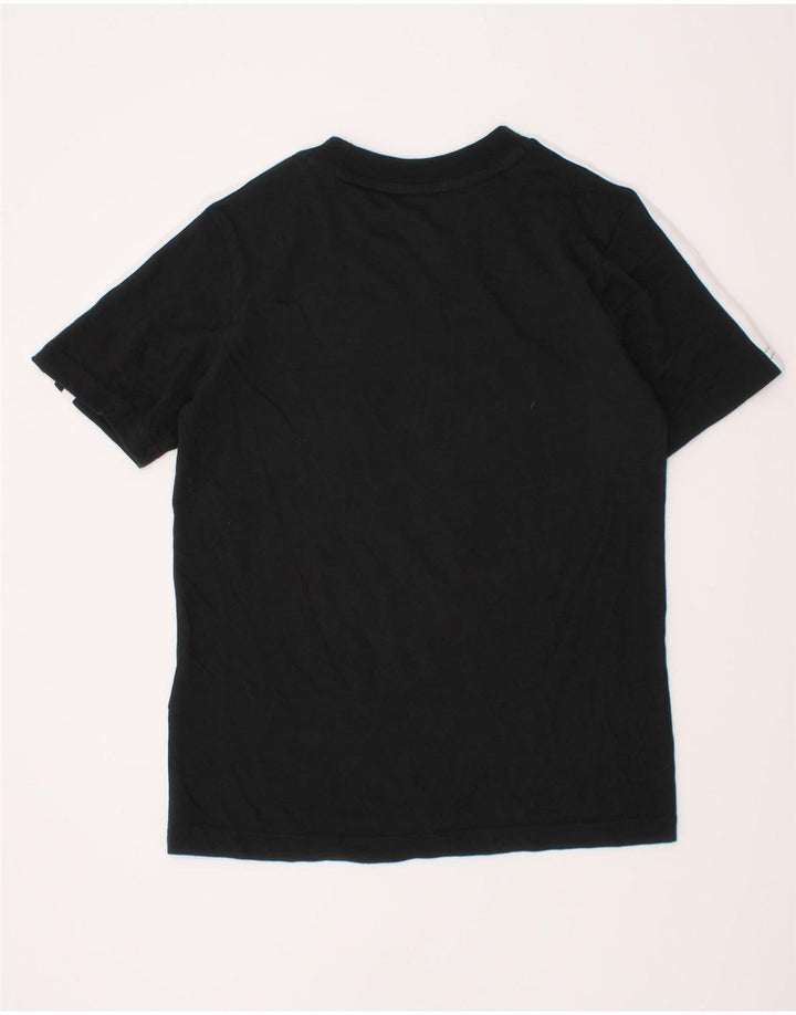 Adidas Boys T-Shirt Top 7-8 Years Black Cotton
