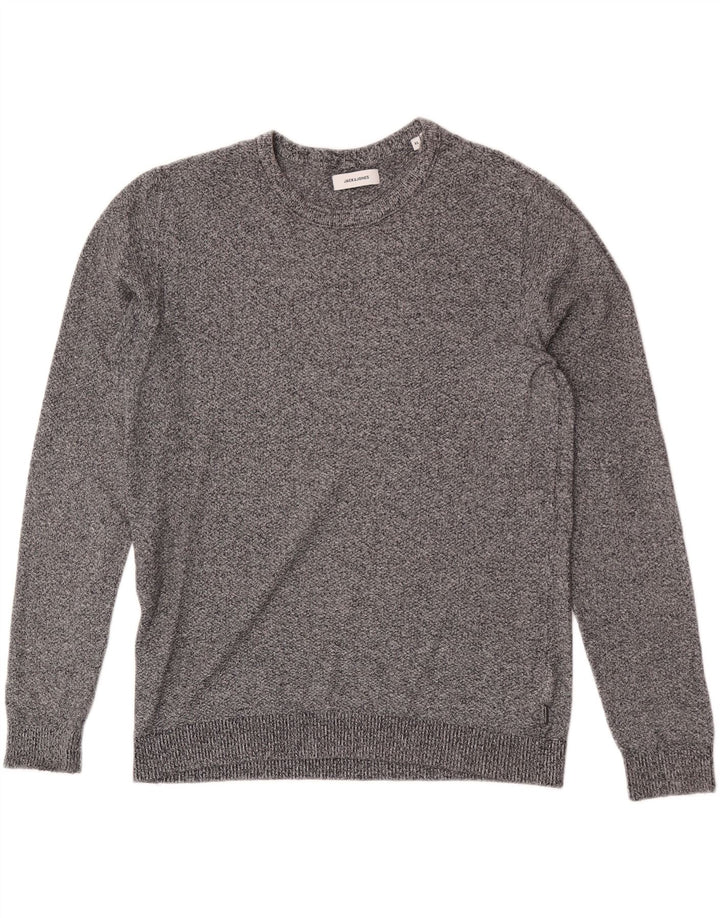 JACK & JONES Mens Crew Neck Jumper Sweater XL Grey Flecked