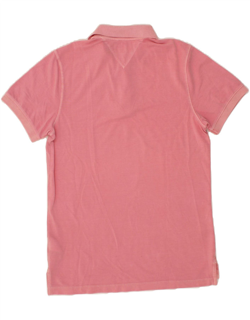 TOMMY HILFIGER Mens Polo Shirt Medium Pink Cotton Vintage Tommy Hilfiger and Second-Hand Tommy Hilfiger from Messina Hembry 