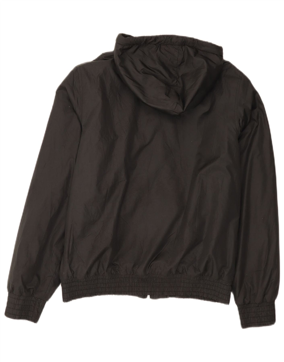 Lotto Boys Graphic Hooded Windbreaker Jacket 15-16 Years XL Black Polyester