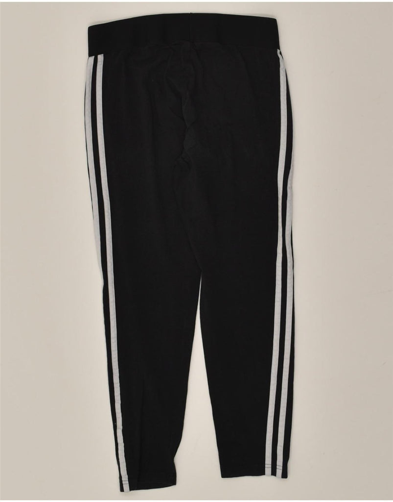 ADIDAS Womens Leggings UK 14 Medium Black | Vintage Adidas | Thrift | Second-Hand Adidas | Used Clothing | Messina Hembry 