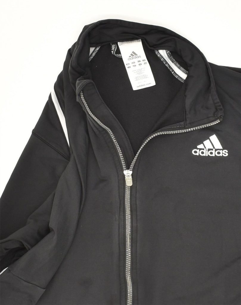 ADIDAS Womens Tracksuit Top Jacket Large Black Nylon | Vintage Adidas | Thrift | Second-Hand Adidas | Used Clothing | Messina Hembry 