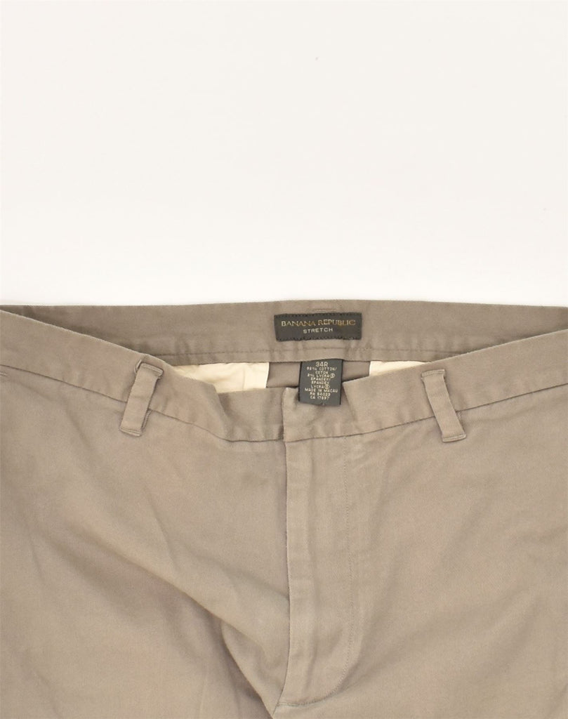 BANANA REPUBLIC Mens Straight Chino Trousers W34 L30  Grey Cotton | Vintage Banana Republic | Thrift | Second-Hand Banana Republic | Used Clothing | Messina Hembry 