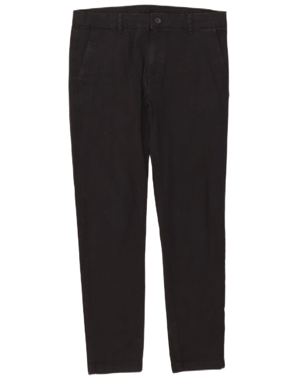 Zara Mens Slim Chino Trousers EU 42 Large W32 L30 Black