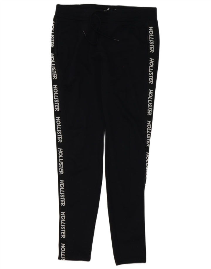 Hollister Mens Graphic Tracksuit Trousers Medium Navy Blue Cotton