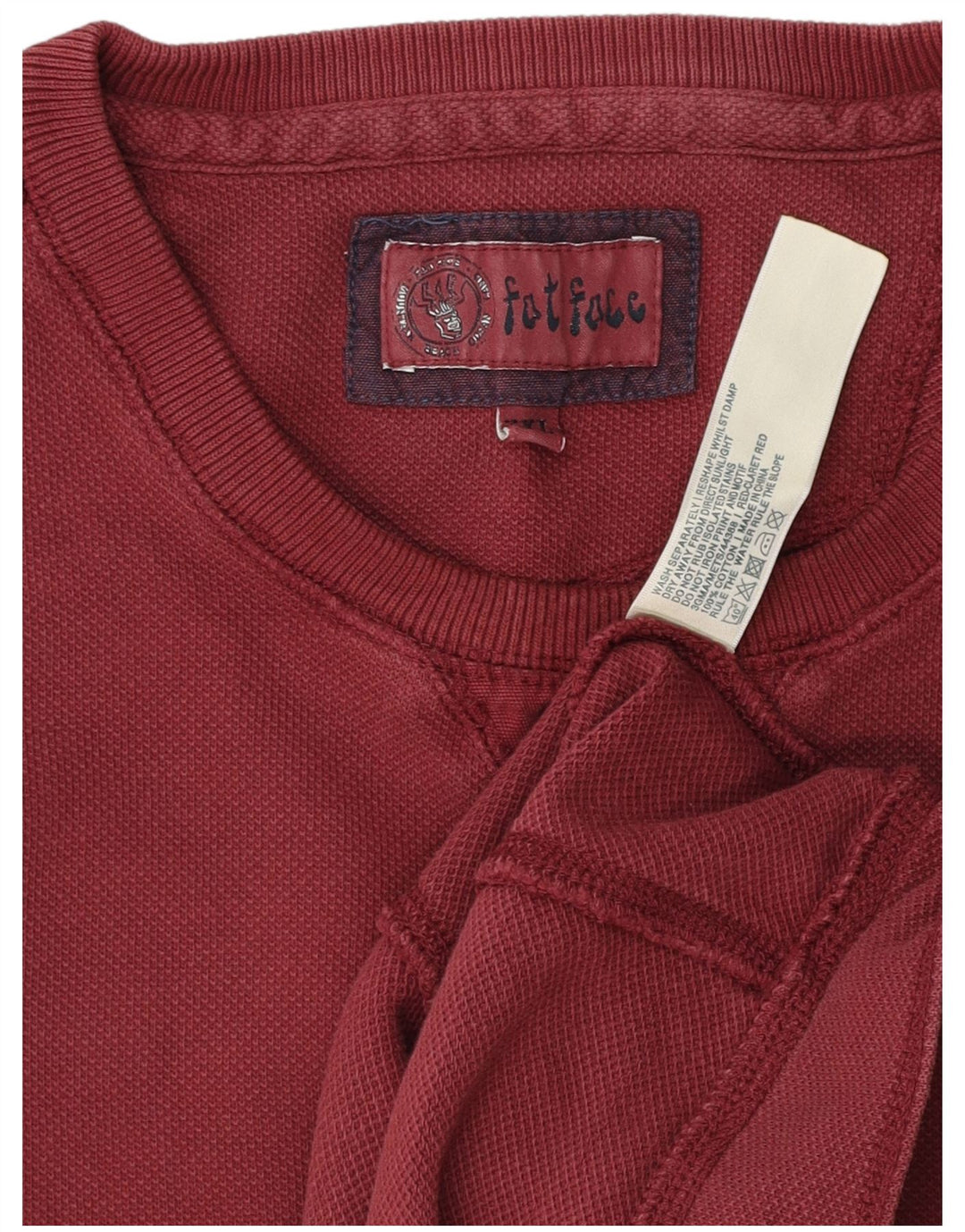 Fat Face Mens Sweatshirt Jumper 2XL Burgundy Cotton