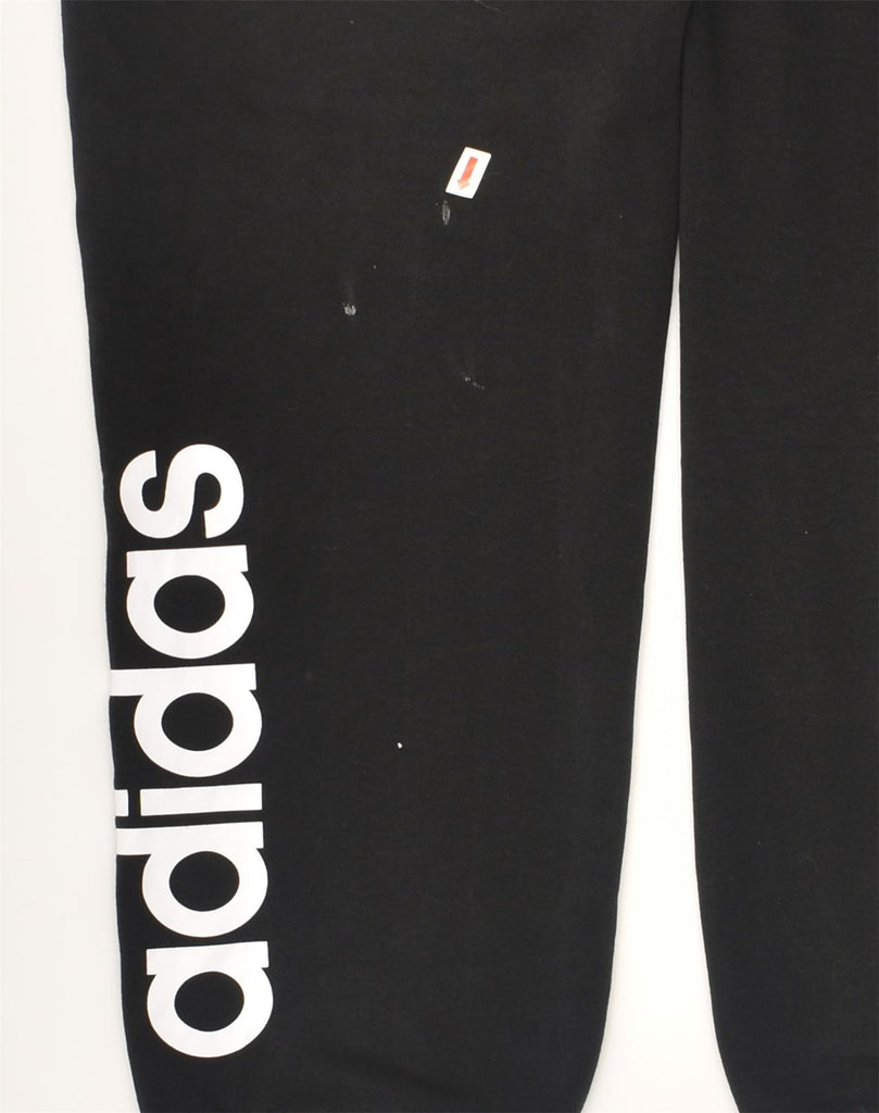 ADIDAS Womens Graphic Tracksuit Trousers Joggers UK 12/14 Medium Black | Vintage Adidas | Thrift | Second-Hand Adidas | Used Clothing | Messina Hembry 