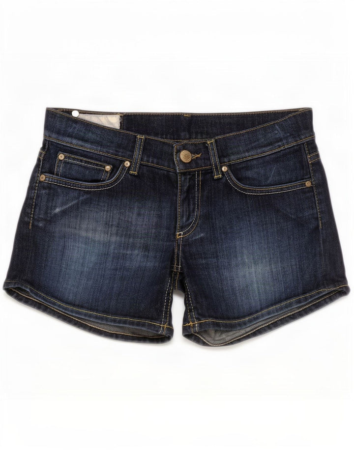 Dondup Womens Low Waist Denim Shorts W30 Medium Navy Blue