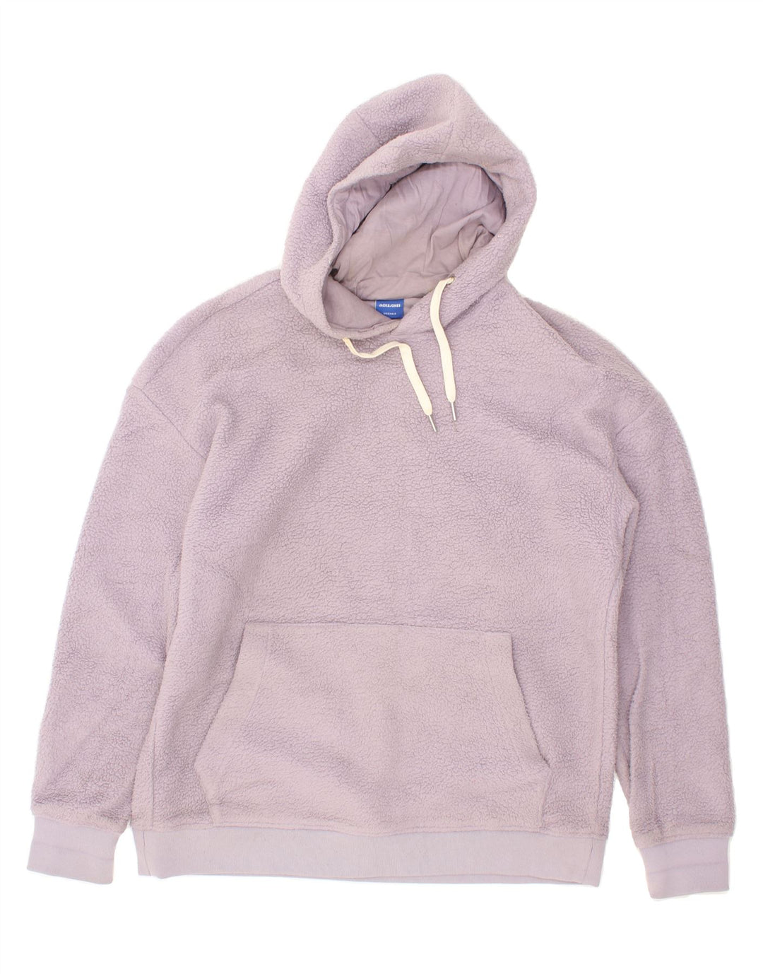 JACK & JONES Mens Hooded Fleece Jumper 2XL Purple Polyester Vintage Jack & Jones and Second-Hand Jack & Jones from Messina Hembry 