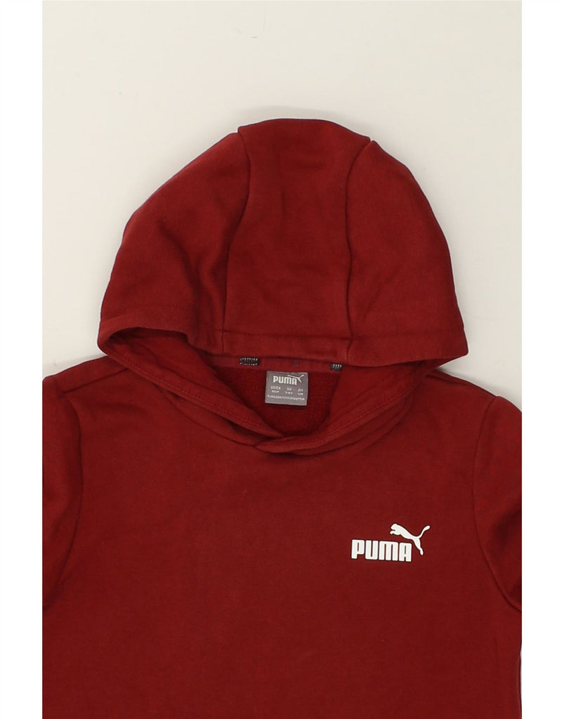 PUMA Boys Graphic Hoodie Jumper 7-8 Years Red | Vintage Puma | Thrift | Second-Hand Puma | Used Clothing | Messina Hembry 