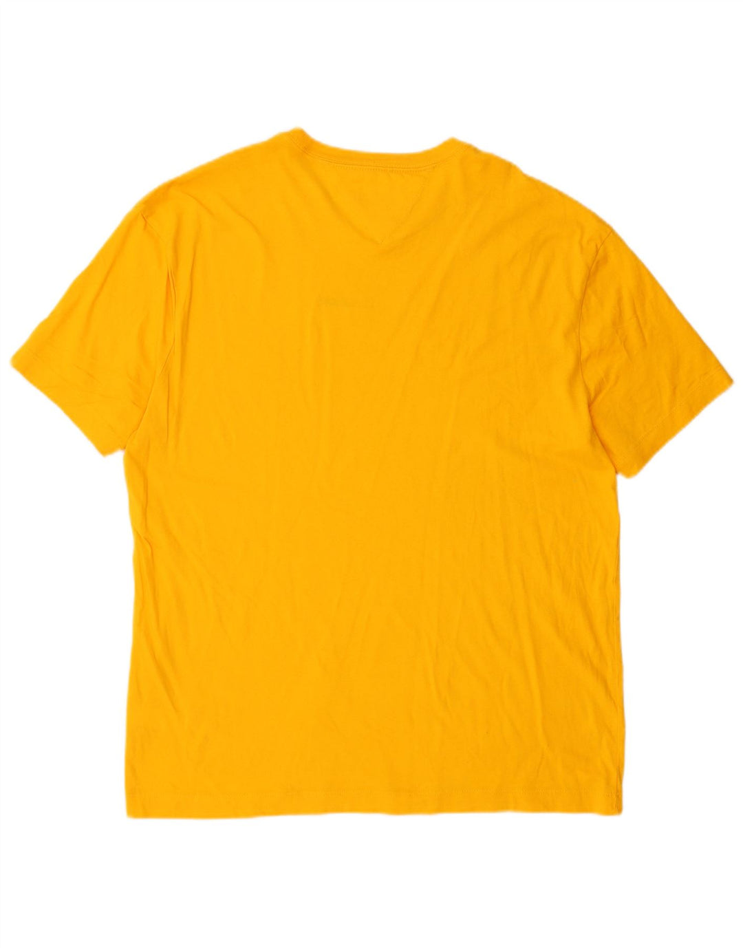 TOMMY HILFIGER Mens T-Shirt Top Large Yellow Cotton