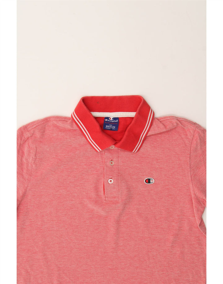 CHAMPION Mens Polo Shirt Medium Red Cotton Vintage Champion and Second-Hand Champion from Messina Hembry 