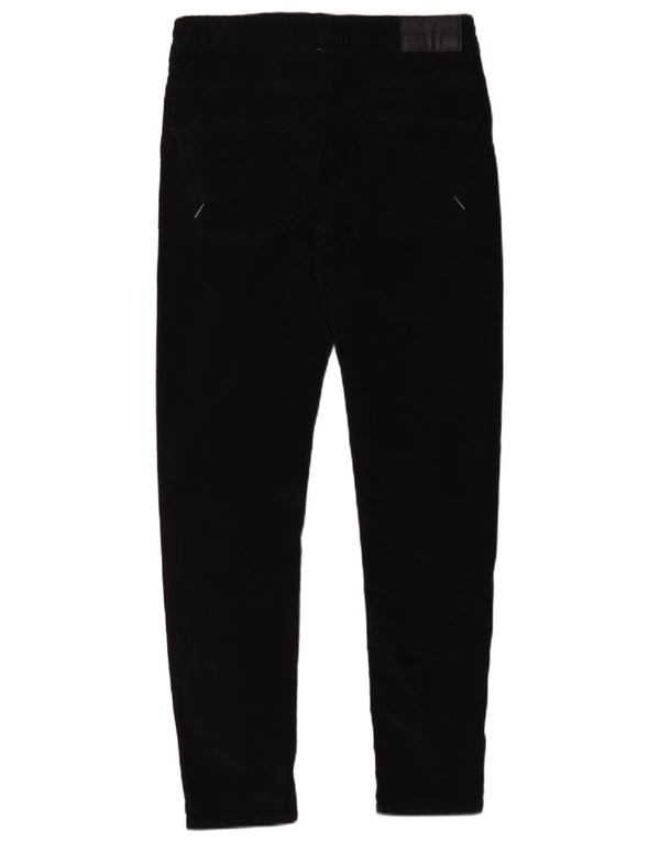 Zara Mens Skinny Corduroy Trousers EU 38 Small W30 L30 Black Cotton