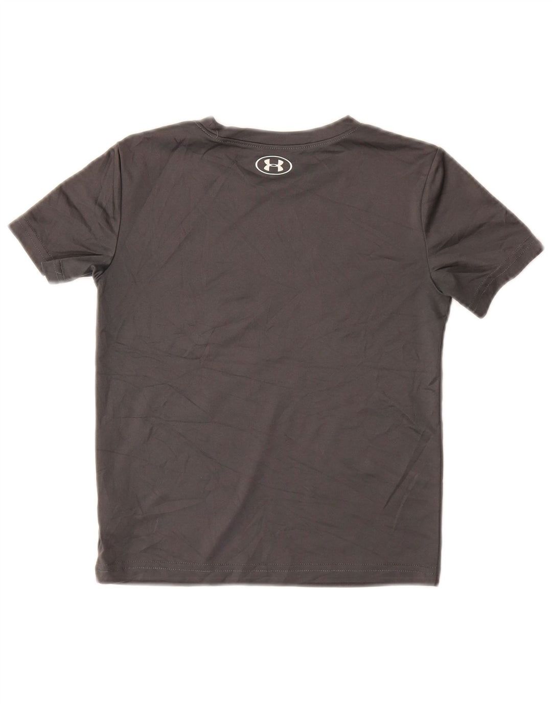 UNDER ARMOUR Boys Graphic T-Shirt Top 5-6 Years Grey Polyester