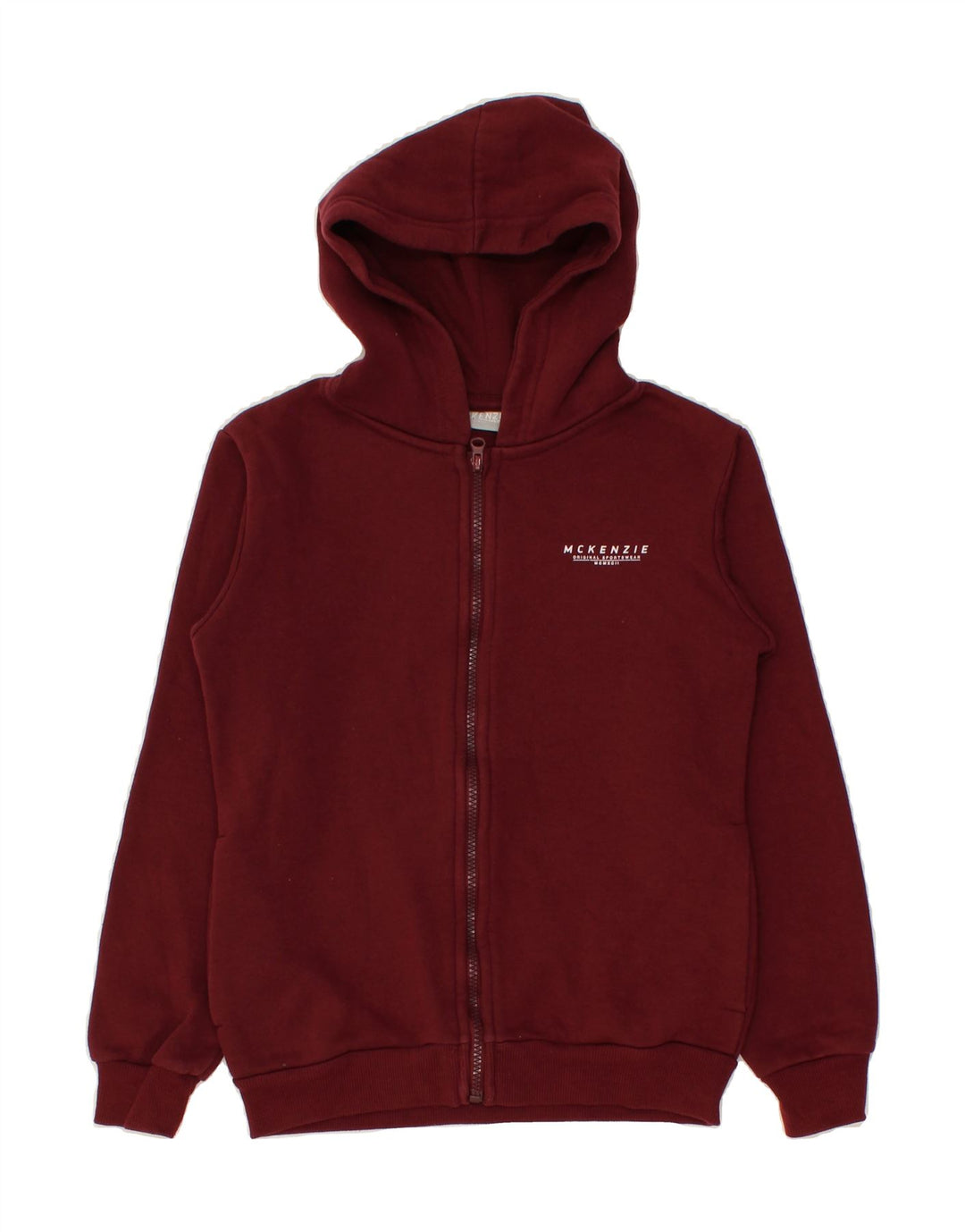 MCKENZIE Boys Zip Hoodie Sweater 12-13 Years Burgundy Cotton Vintage Mckenzie and Second-Hand Mckenzie from Messina Hembry 