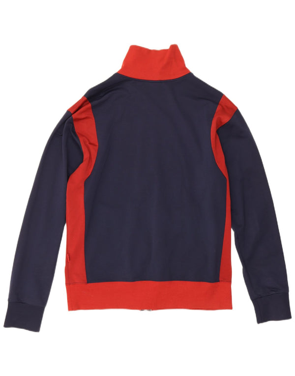 Converse Womens Tracksuit Top Jacket UK 16 Large Navy Blue Colourblock
